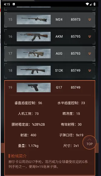 暗区突围枪械热度工具(枪械数据查询)截图