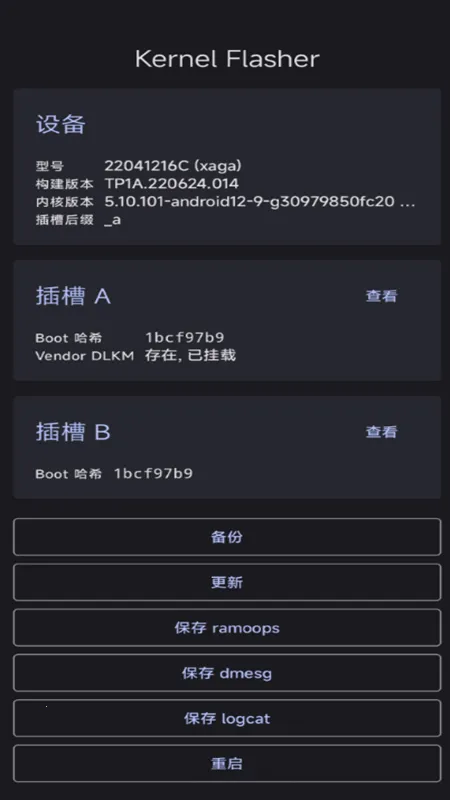 Kernel Flasher(内核管理工具)截图