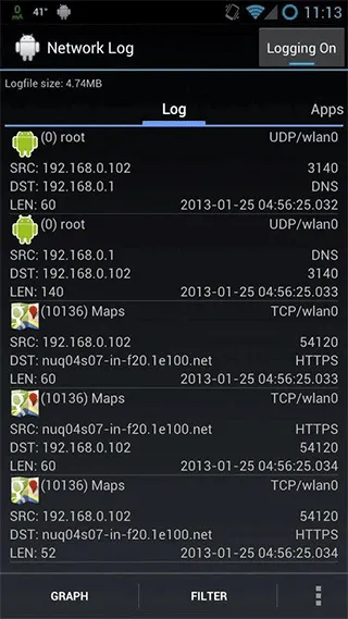 网络日志(流量监控软件)截图