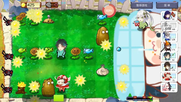 植物大战原神(原神塔防游戏)截图