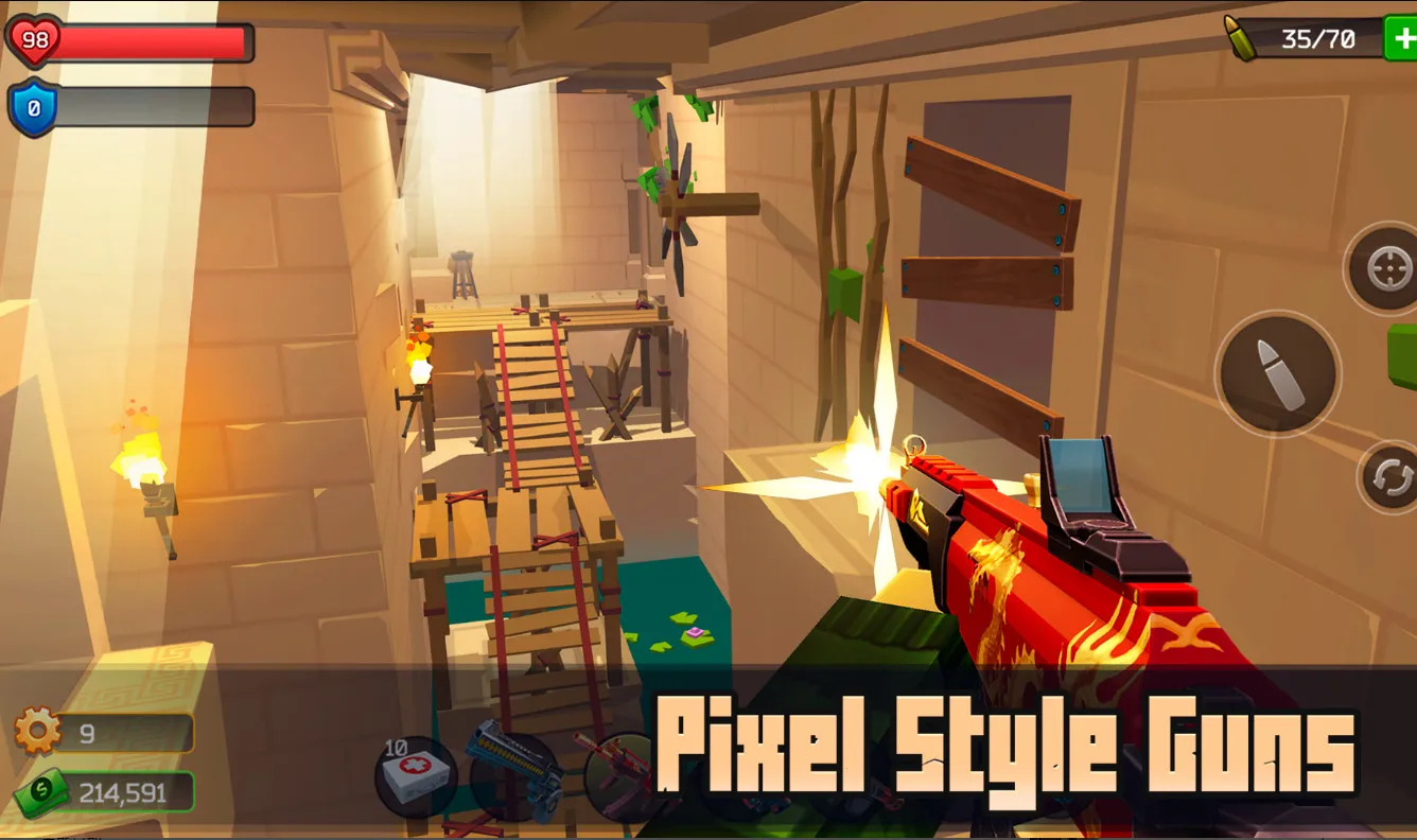 像素战斗僵尸突袭(僵尸射击游戏)截图