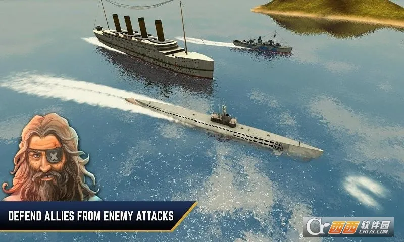 敌方水域潜艇与战舰(海战策略游戏)截图