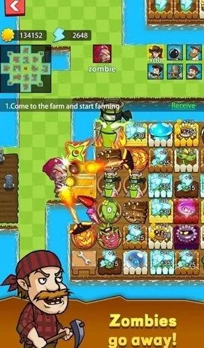 农夫大战僵尸(策略塔防手游)截图