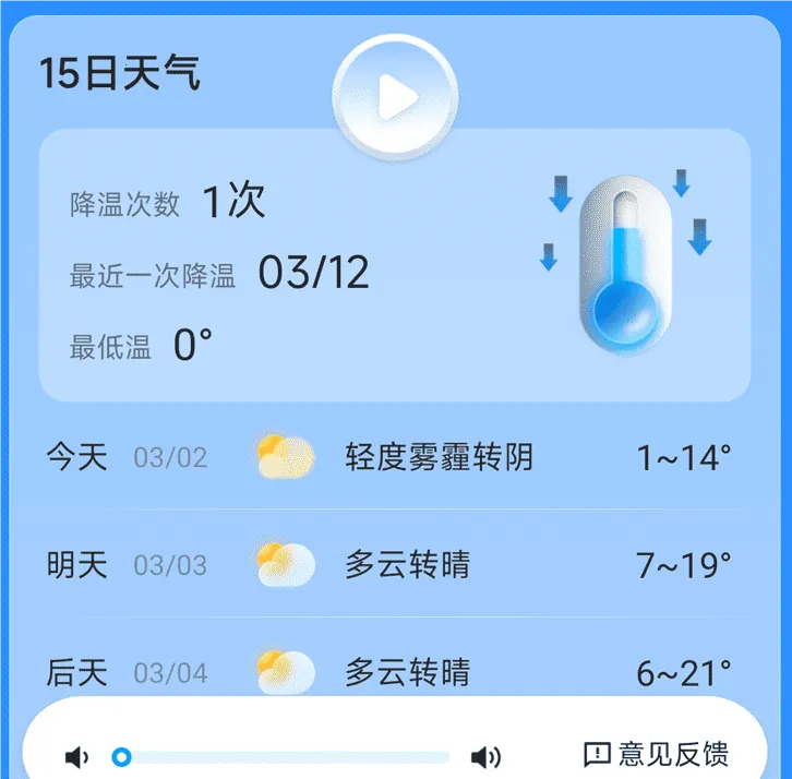 新途天气预报(天气预告软件)