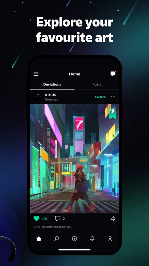 DeviantArt(艺术交流平台)截图