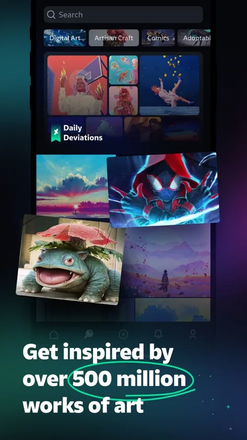 DeviantArt(艺术交流平台)截图