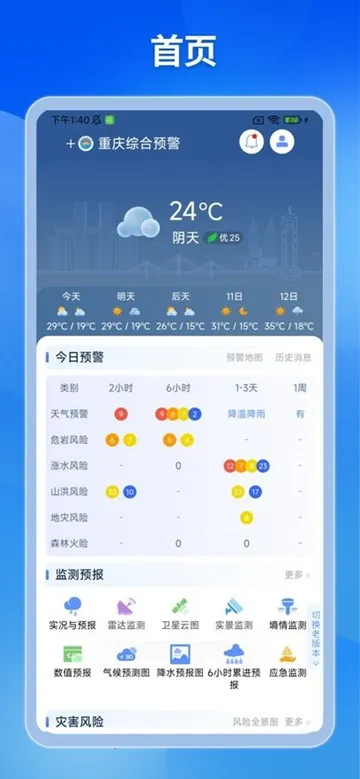 重庆综合预警2026最新版本截图