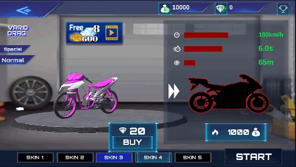 阻力改装摩托车