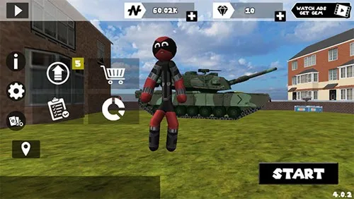 火柴人绳索英雄御寒菜单截图