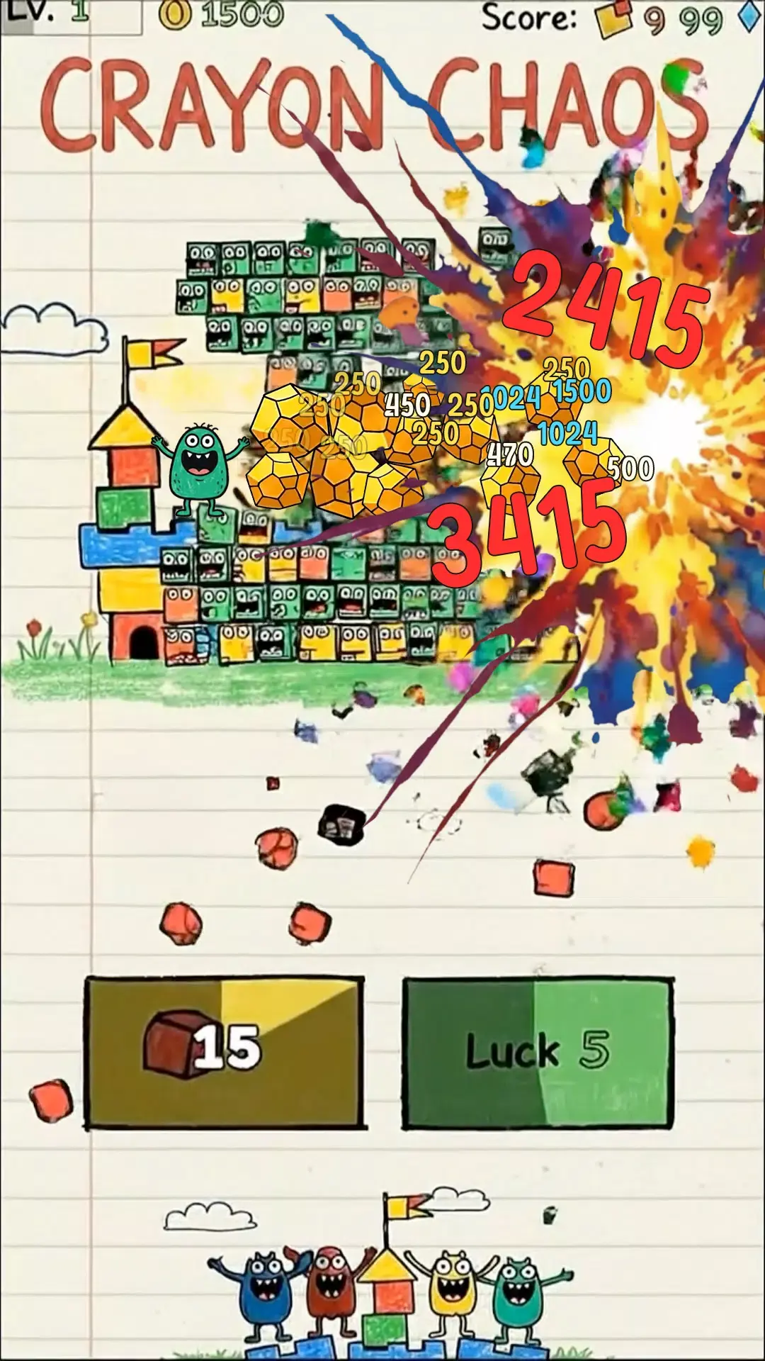 蜡笔防御战(Roguelike生存游戏)截图