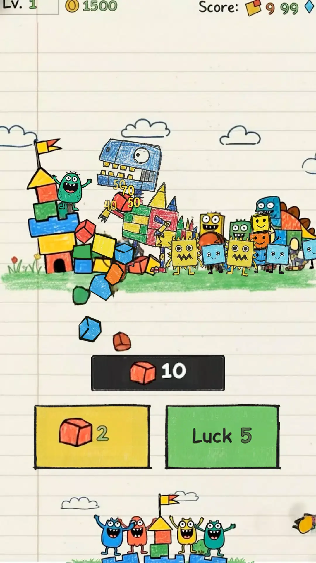 蜡笔防御战(Roguelike生存游戏)截图