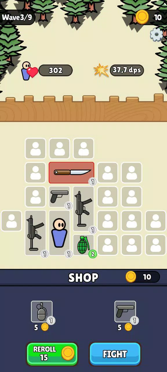 战士背包：防御战(自走棋防御游戏)截图