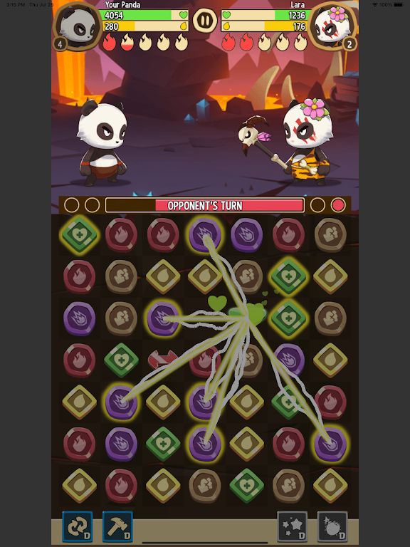 熊猫竞技场：三消对战(熊猫三消益智游戏)截图