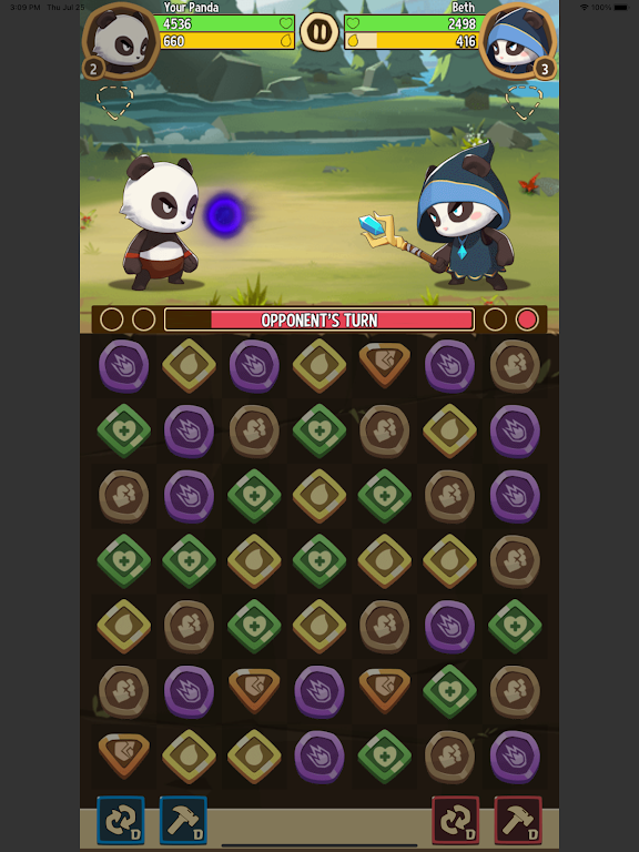 熊猫竞技场：三消对战(熊猫三消益智游戏)截图