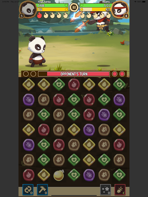 熊猫竞技场：三消对战(熊猫三消益智游戏)截图