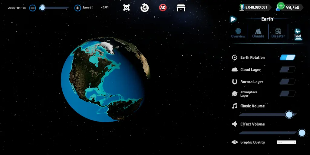 地球沙盒太空模拟器去广告版(地球模拟游戏)截图