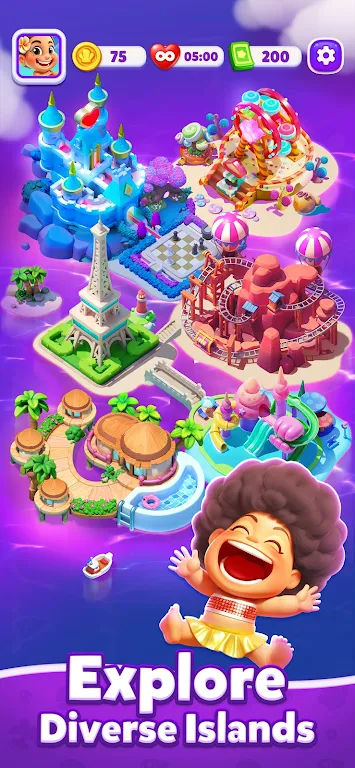 三消泡岛(三消冒险游戏)截图