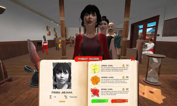 格斗学校模拟器破解版内置菜单截图