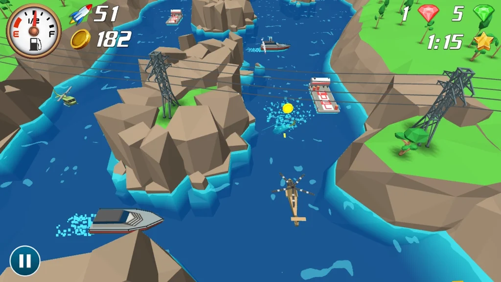 河流突袭(直升机射击游戏)截图