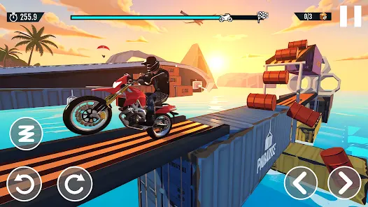 交通特技：越野摩托车赛大量金币(越野摩托特技游戏)截图